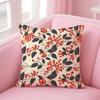 Late Autumn Animal Print Pattern Cushion Cover Linen Pillowcase Cover Soft Decor for Sofa Home Room