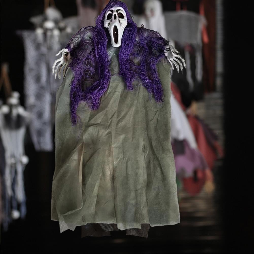 

1 шт. Жуткое лицо скелета, подвесной призрак, украшение на Хэллоуин, ужас, дом с привидениями, реквизит для Хэллоуина, товары зелёный