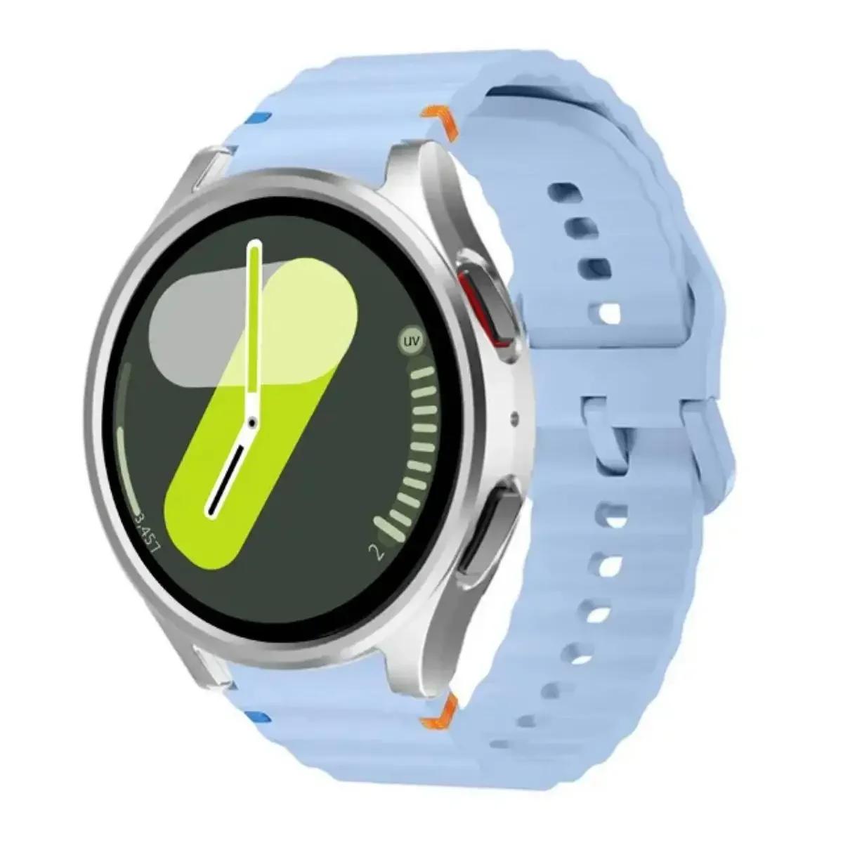 

Чохол+Ремінець для Samsung Galaxy Watch 7 6 5 4 40мм 44мм Силіконовий офіційний Ремінець ПК Захисна Кришка Бампер для Galaxy Watch 6Classic Galaxy 5 4 44mm