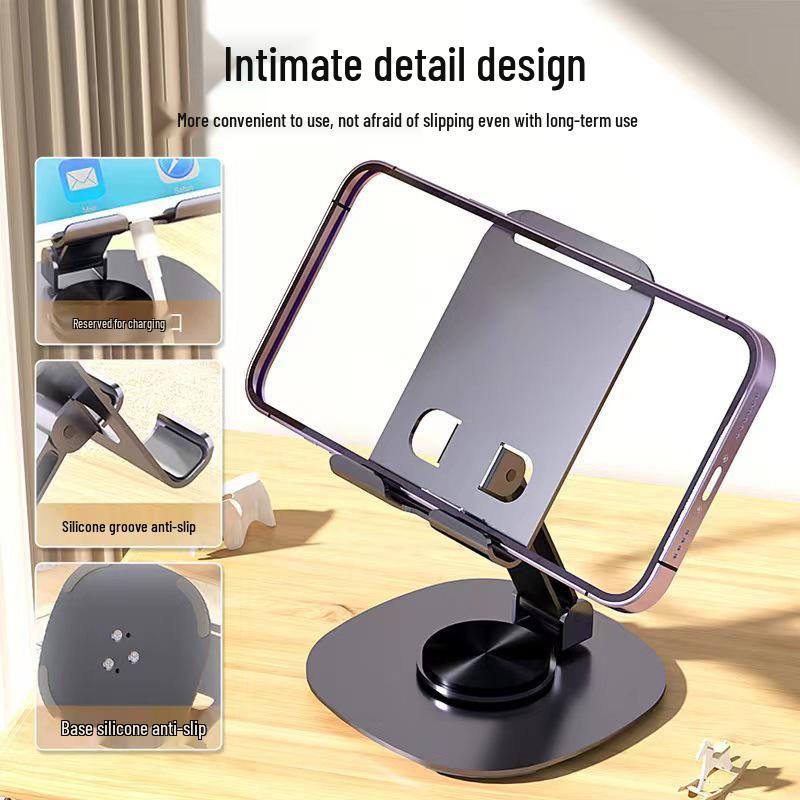 Foldable Rotating Metal Phone & Tablet Stand with Custom Logo