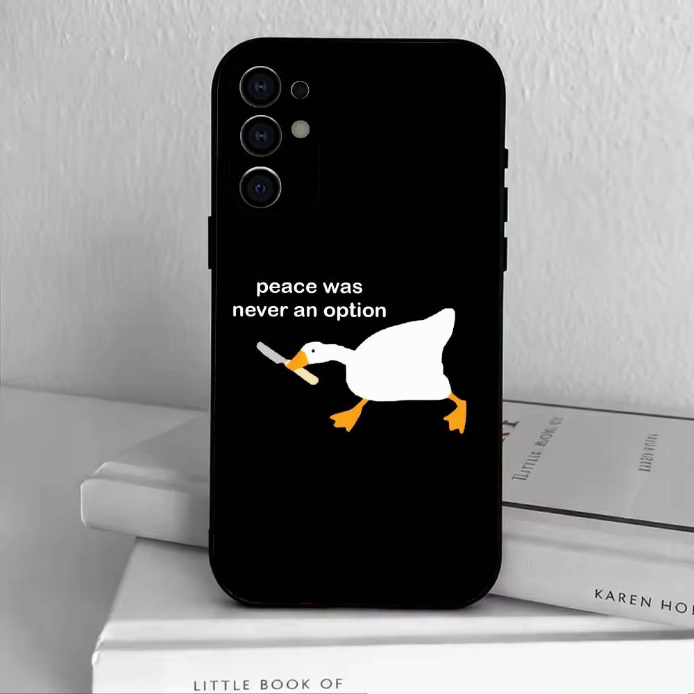 

Little Cute Duck Phone Case For Samsung S25,S24,S21,S22,S23,S30,Ultra,S20,Plus,Fe,Soft Silicone Black Cover Samsung S21Ultra
