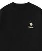 GRAVER [Unisex] Flower Board Embroidered Smile Sweatshirt_Black