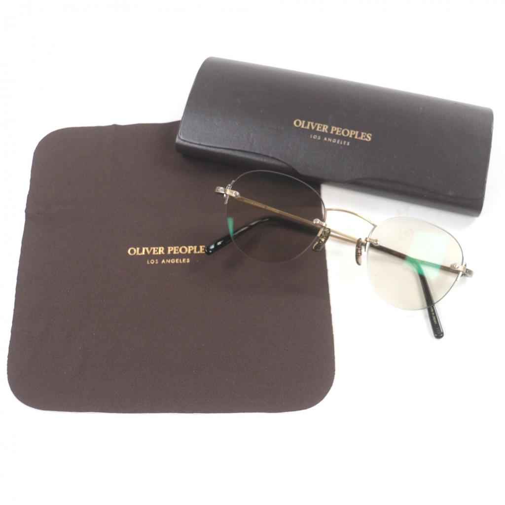 Great OLIVER PEOPLES sunglasses Whedon Two point antique gold mens Used