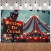 Happy Halloween Photography Backdrop Clown Circus Amusement Park Background Pumpkin Photo Backgrounds Banner