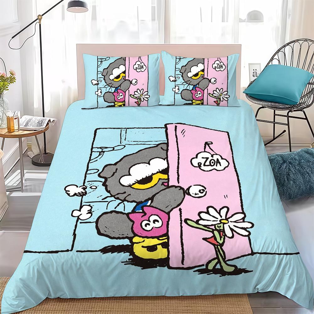 

Kawaii Z-ZO&FRIENDS Duvet Cover Set Home Style Bedding Soft Laundry Cotton Bed 3 Piece Set Student Dormitory Gift 135x200cm