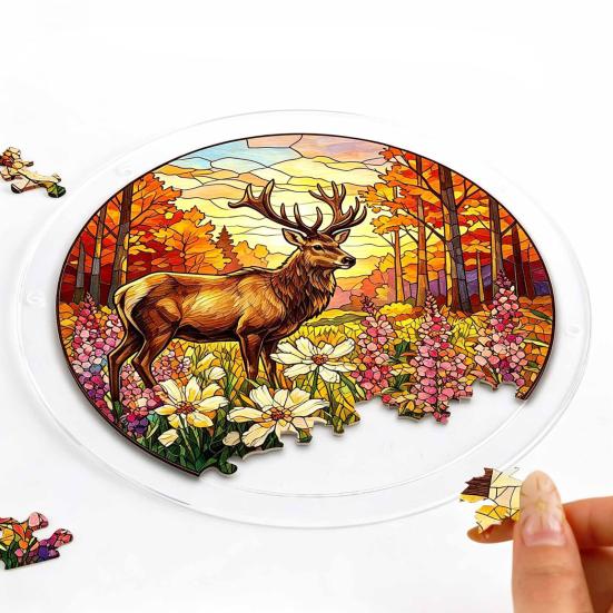 Window Hanging Acrylic Puzzles Suncatcher Stained Glass Style DIY Jigsaw Puzzle Craft