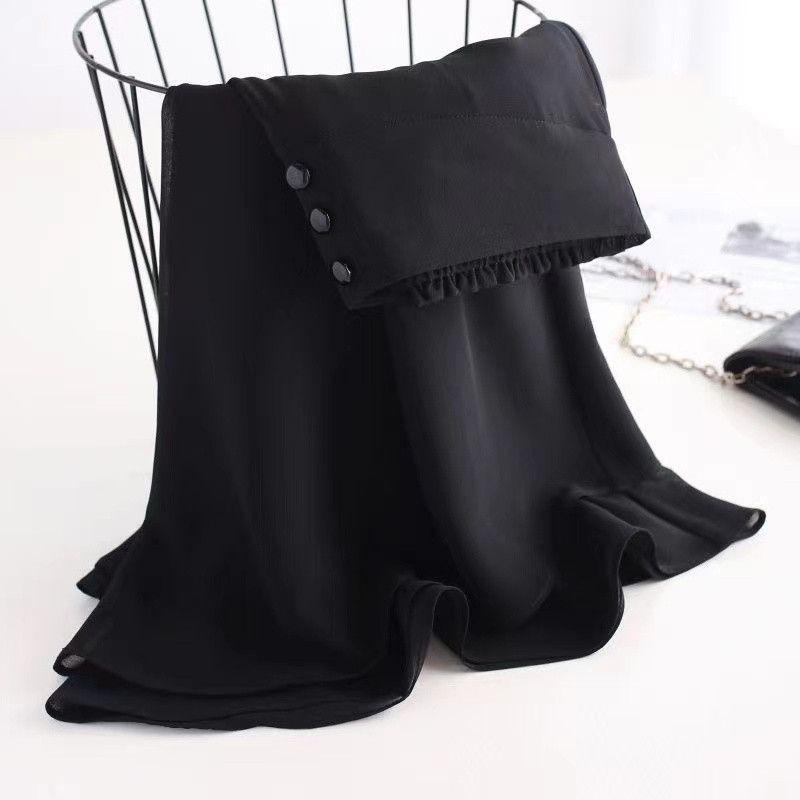 Summer Plus Size Chiffon High Waist Shorts for Women - Loose Wide Leg Skort for Middle-Aged and Elderly Mothers