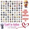 Q Version 100PCS Naruto Stickers Cartoon Cute Naruto Sasuke Obito Anime Account Notes DIY Stickers