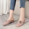 Beach Sandals Women's Fashion Korean Open-Toe Chunky Heel Non-Slip Casual Summer Slides