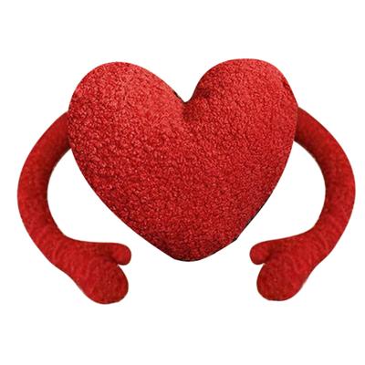 Red Heart Pillow Cartoon Plush Soft Comfortable Heart Shaped Pillow Toy Decoration for Living Room