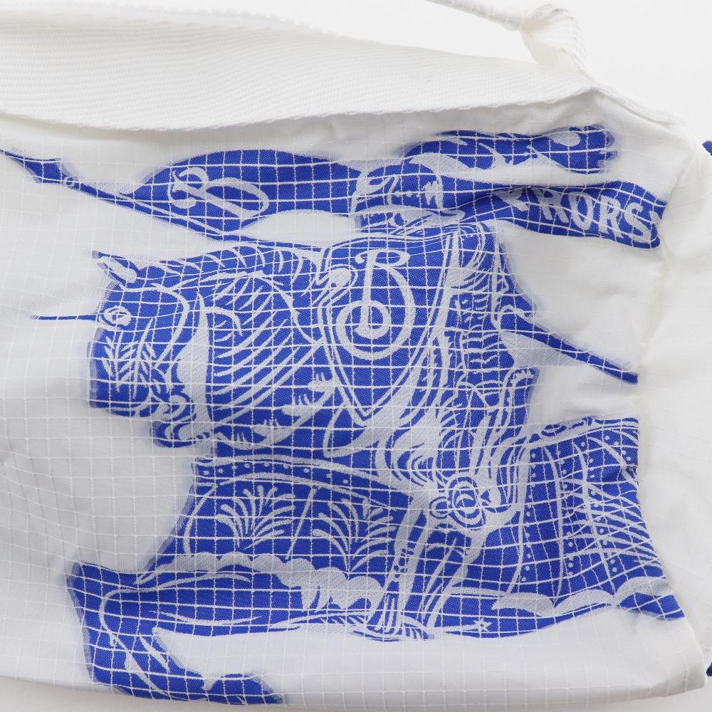BURBERRY ML Duffle XS Shoulder Bag 8080796 3-way crossbody bag White blue Nylon unisex Used