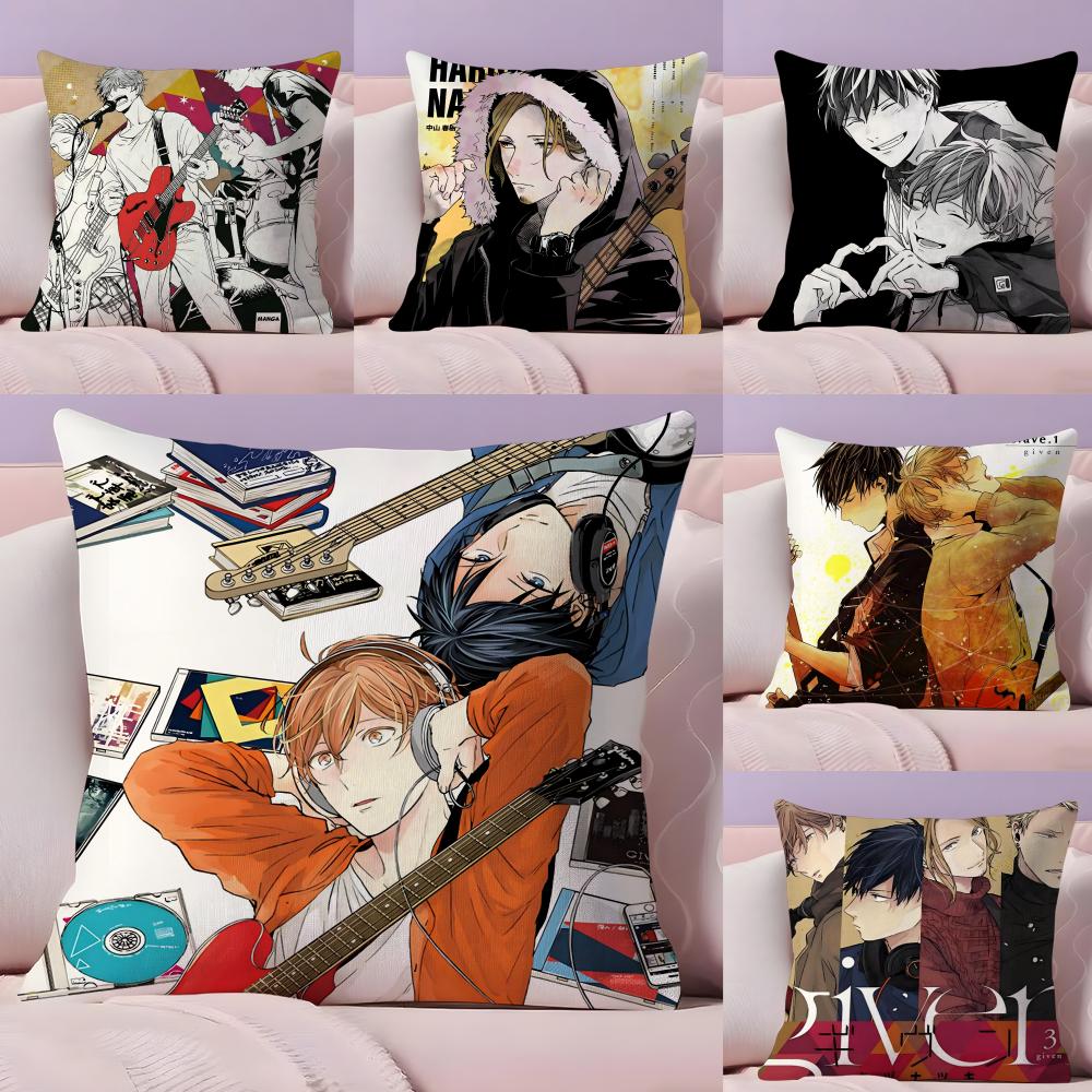 GGiven Yaoi Anime Cushion Cover Plush Fabric Soft DoubleSided Printed Sofa Warm Winter Home Gift Pillow Cover