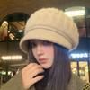 Autumn and Winter Peaked Cap Women's Bald Hat Thickened Ear Protection Hat Warm Knitted Wool Hat