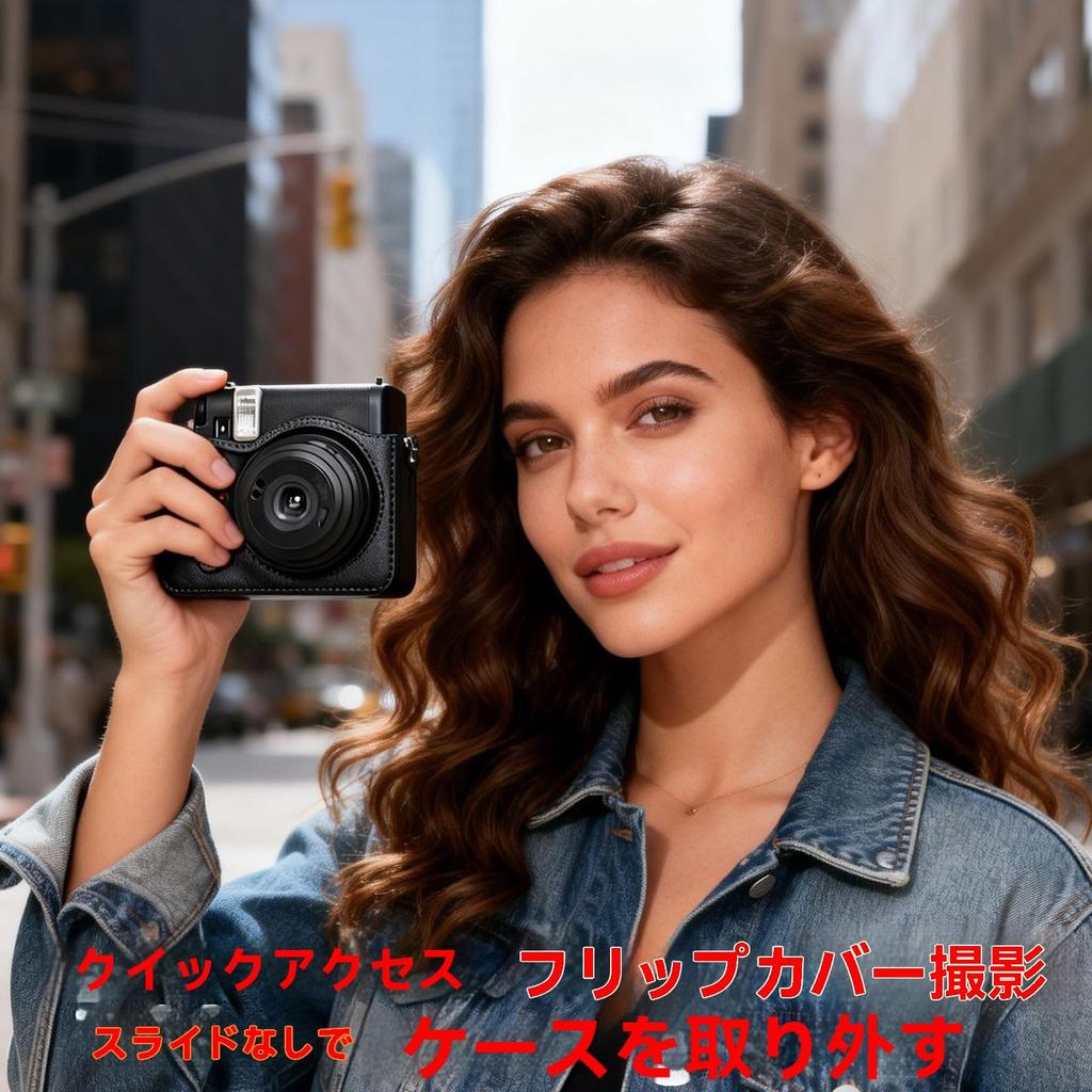 Schutzkamera-Tasche für Fujifilm Instax Mini 99 Sofortbildkamera, passgenau, PU-Leder, Retro-Tasche mit verstellbarem, kompaktem Trage-Aufbewahrungs-Kamera, Gurt,
