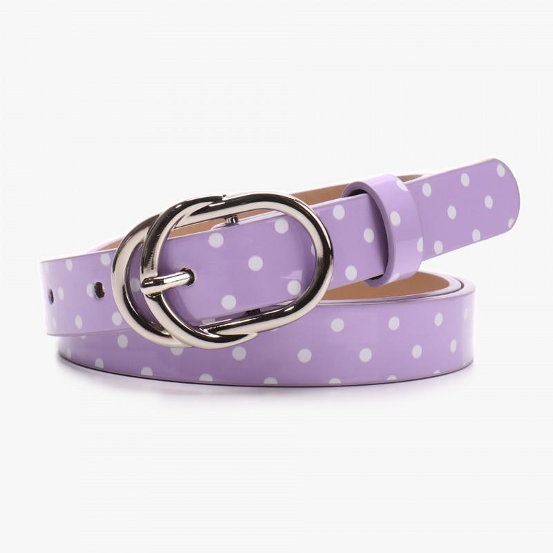 Womens Slim PU Leather Belt With Polka Dot Design Y2K Sweet Style Waistband Jeans Casual Fashion Accessory In Multiple