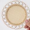 Rattan Coaster Retro Exquisite Bamboo Flower Shaped Coffee Boho Coasters Living Room
