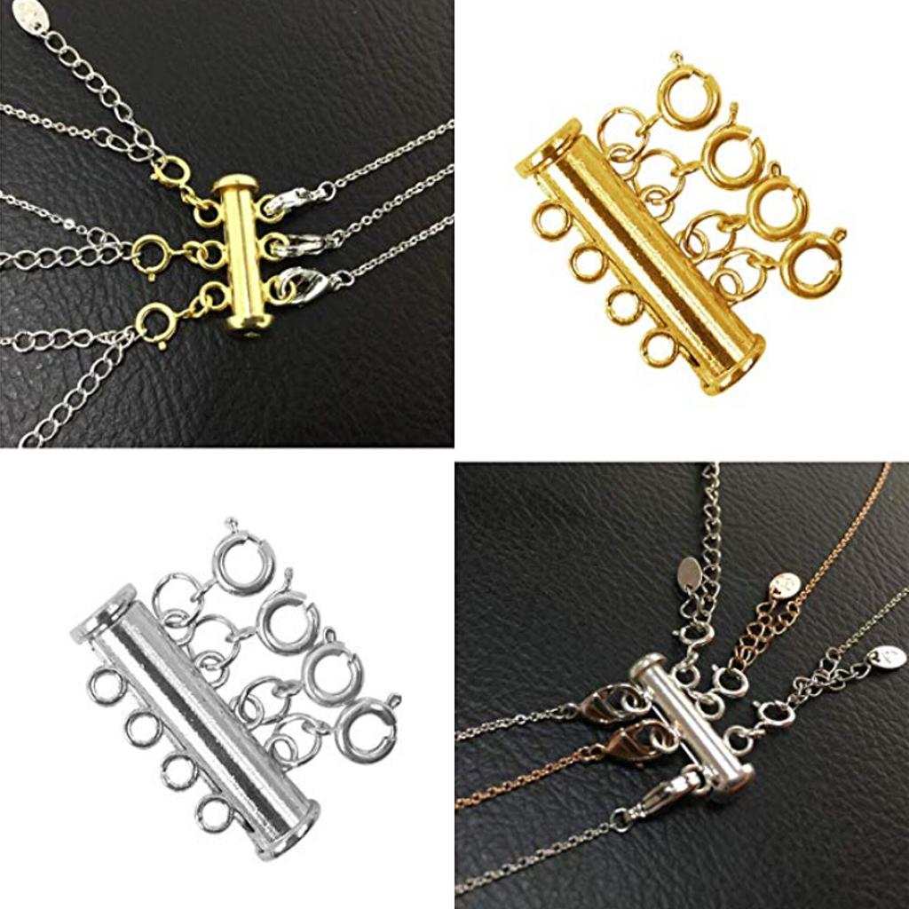 Jewelry Connectors Layered Necklace Clasp Magnetic Tube for Stackable Necklaces
