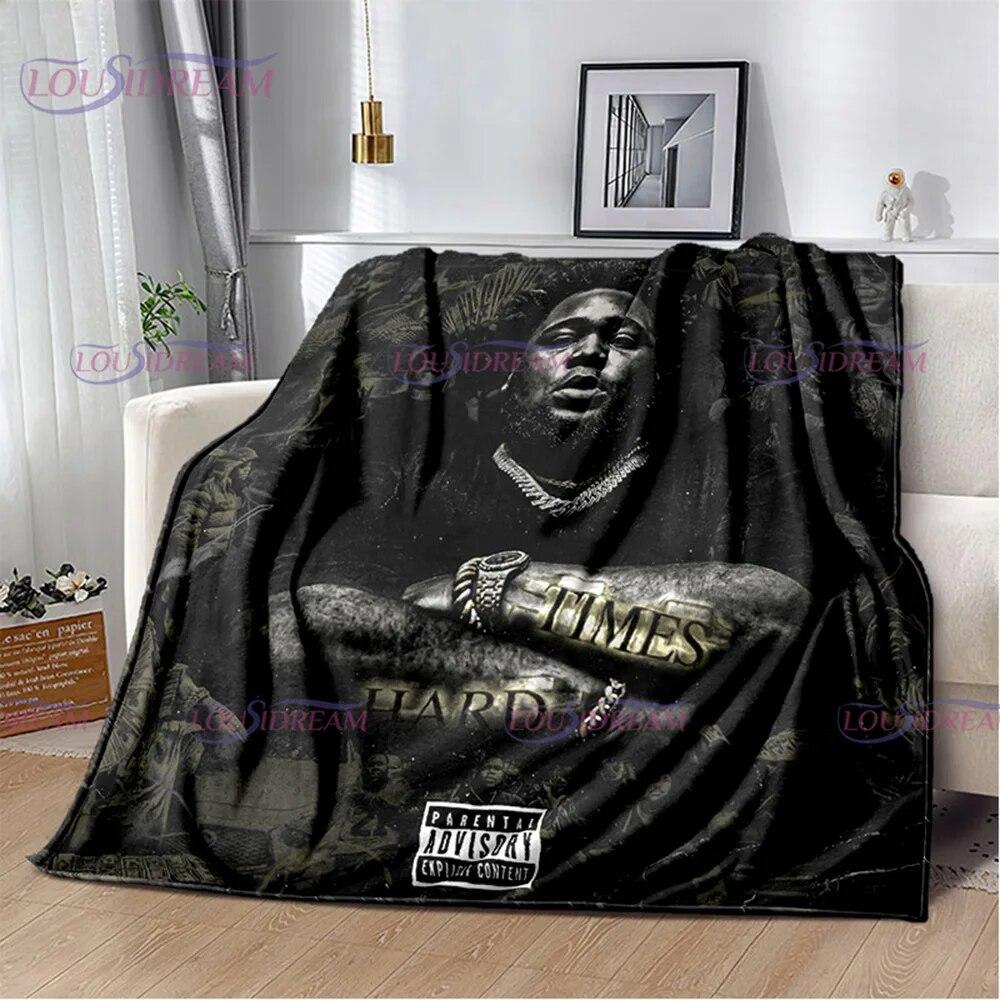 

Одеяло в стиле хип-хоп, рэпер, фланелевое одеяло для подарка, все сезоны