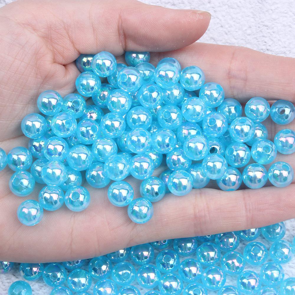 Multicolor Transparent AB Imitation Pearl Beads for DIY Jewelry Making