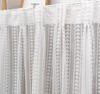 Horizontal Wardrobe Curtain with Rail - Sheer Dust Cover & Decorative Pull, No-Drill Installation.