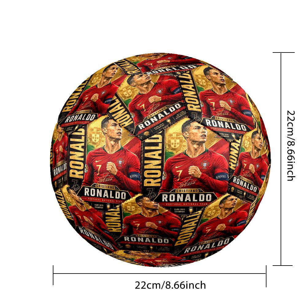 Ronaldo's Cristiano Ronaldo's Legacy Size 5 Soccer Football Machine Sewn Indoor/Outdoor Training and Matches Perfect Gift for Sports Enthusiasts