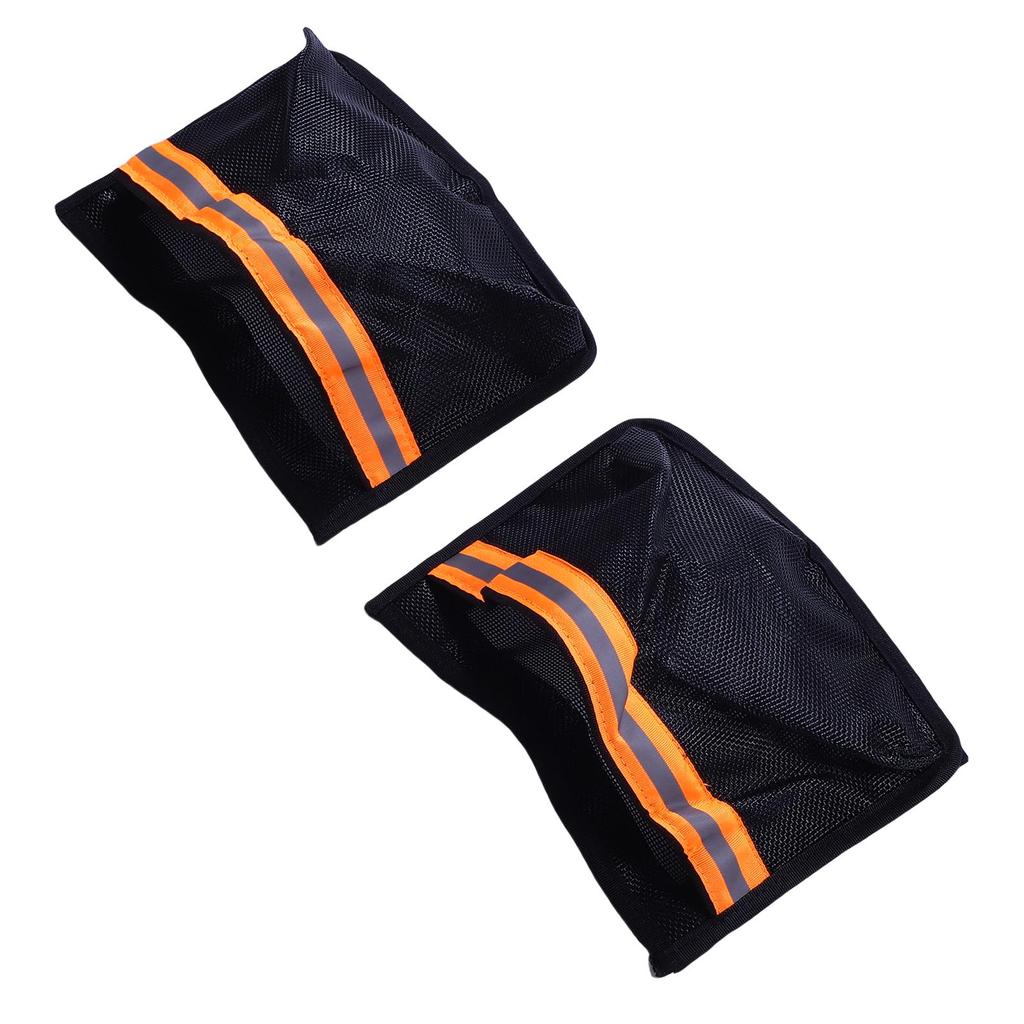 2Pcs Boat Storage Mesh Bag Closable PVC Reflective Self Adhesive Universal for Gloves Tools Tackle Gear
