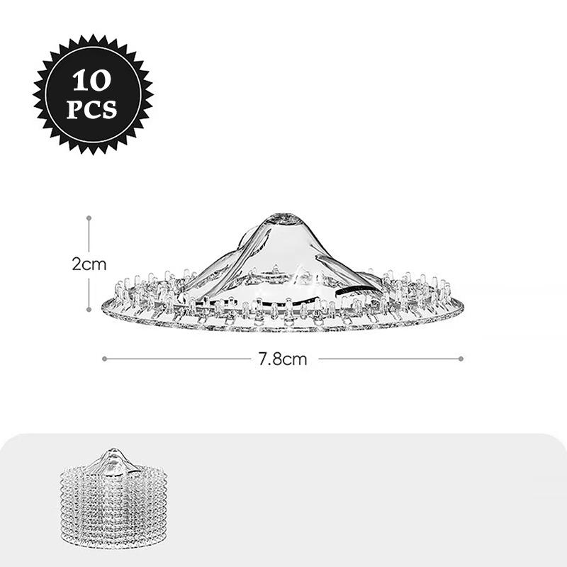 

New 10pcs Plastic Sink Strainer Anti Clog Mesh Trap Hair Clean Up With Handle Drain Filter Kitchen Bathroom Accessories белый