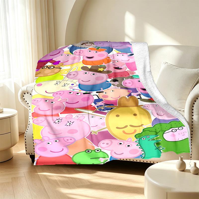 Cartoon animation Pattern Blanket for Home Decoration, Bed, Sofa, Car Travel, Camping, Suitable for All Seasons, Birthday Christmas Gift