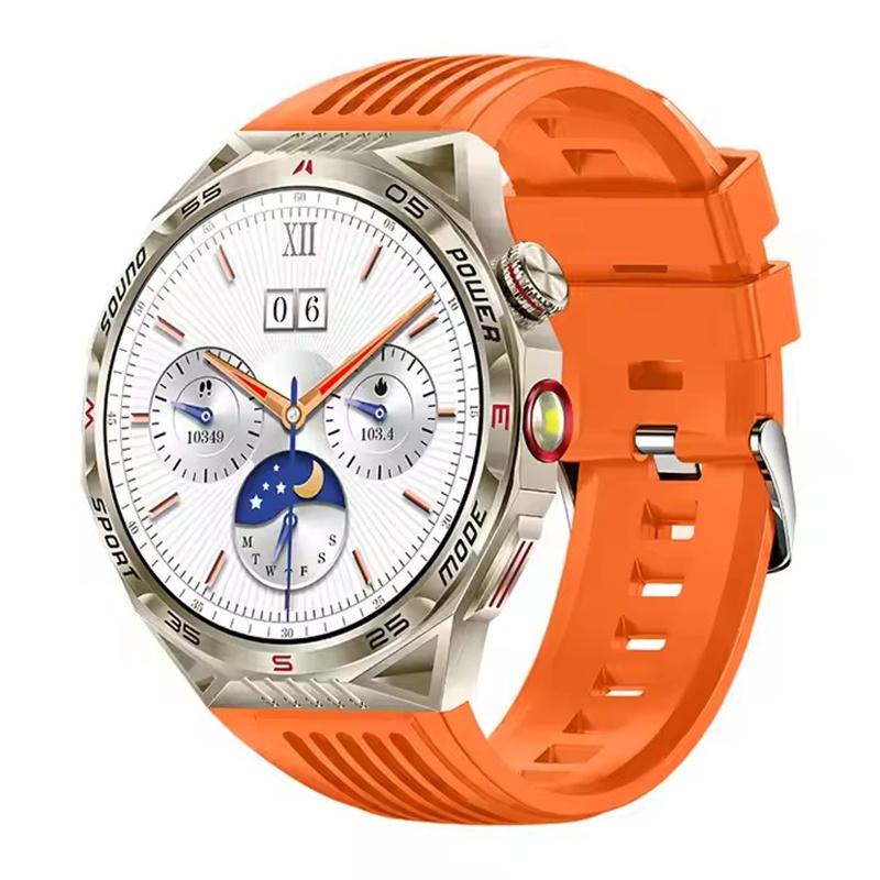 HT28 Smart Watch Men 1.85inch Outdoor LED Flashlight Laser Light Compass Sport Tracker Large Battery Smartwatch