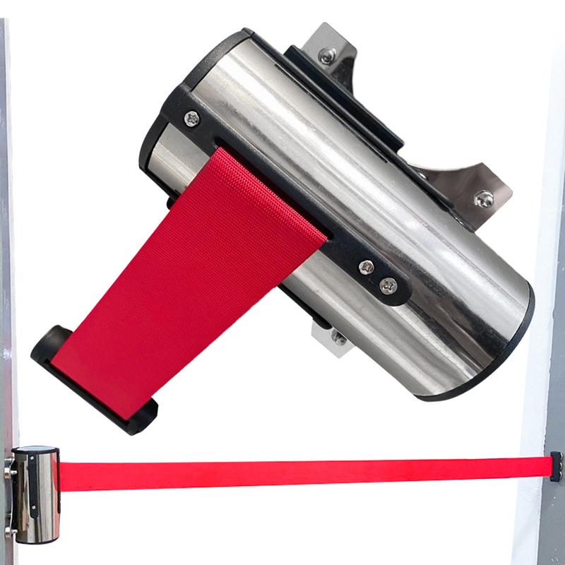 Venda imperdível Barreiras de poste de parede de 5m e 10m, cinto retrátil de plástico com ímã, barreira opcional com segurança