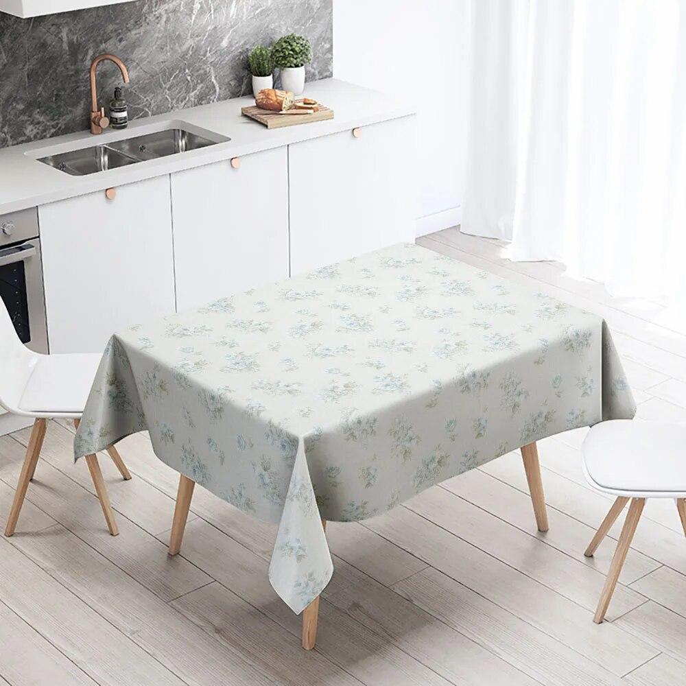 Kat Floral Tablecloth Home Decoration Anti-fouling Waterproof Dining Table  Rectangular Kitchen Fireplace Countertop