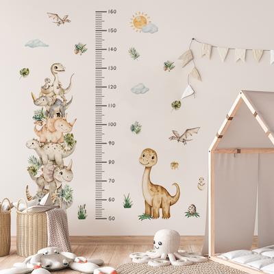 Dinosaur Height Chart Wall Sticker Removable Self Adhesive Kids Room Decor Nursery Wall Art