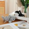 10/18cm Marine Animal Plush Pendant Stuffed Purple Dolphin Killer Whale Shark Seal Keyring with Loop Small Plushie for Bag Gift