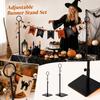 Adjustable Stand Set for Halloween Decorations, Display Rack for Signs and Banners