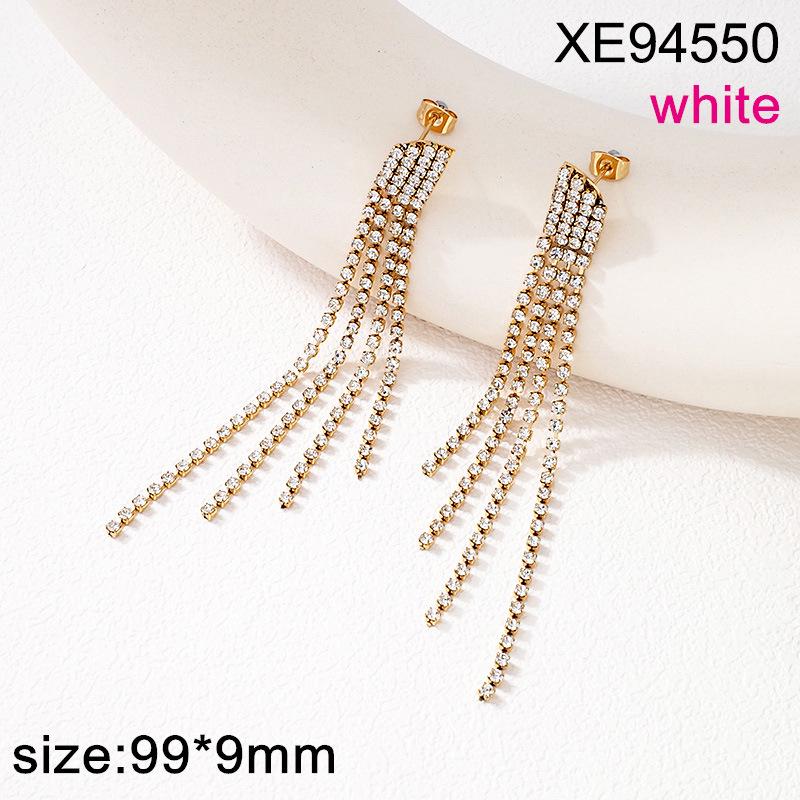 Elegant Rhinestone Tassel Earrings: Versatile Long Crystal Dangle for Women