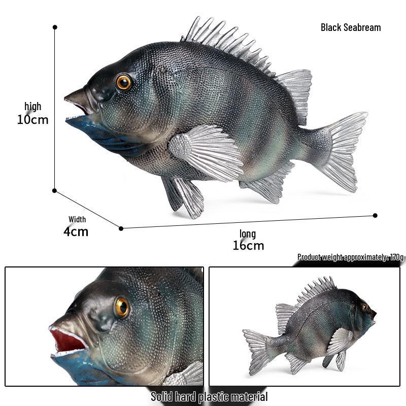 Red Silk Napoleonfish and Carp Toy Ornament - Marine Animal Simulation Model for Kids