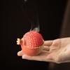 Chinese Style Pomegranate Incense Burner, Cloud Incense Holder for Sandalwood Agarwood Home Zen Decor