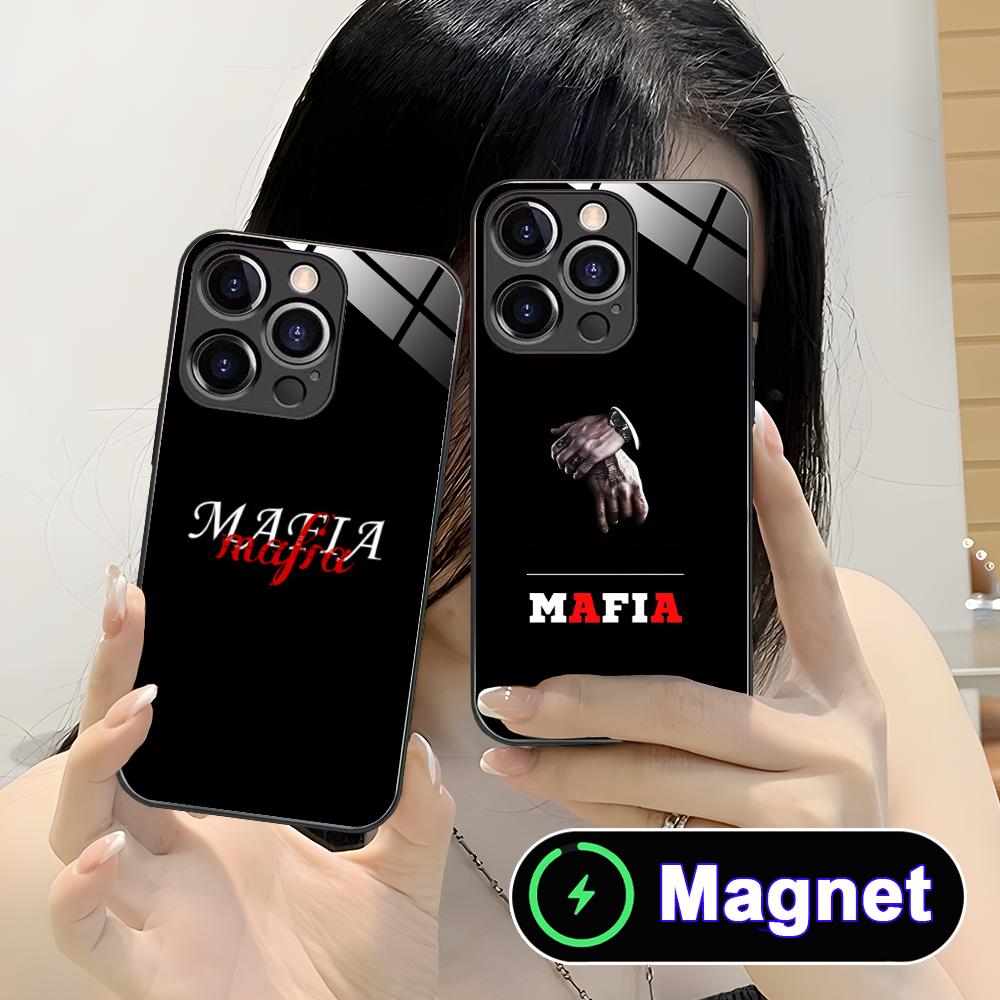 Italian Mafia Phone Case for iPhone 17 16 15 14 13 12 11 Air Pro Max Plus Mini Glass MagSafe Cover