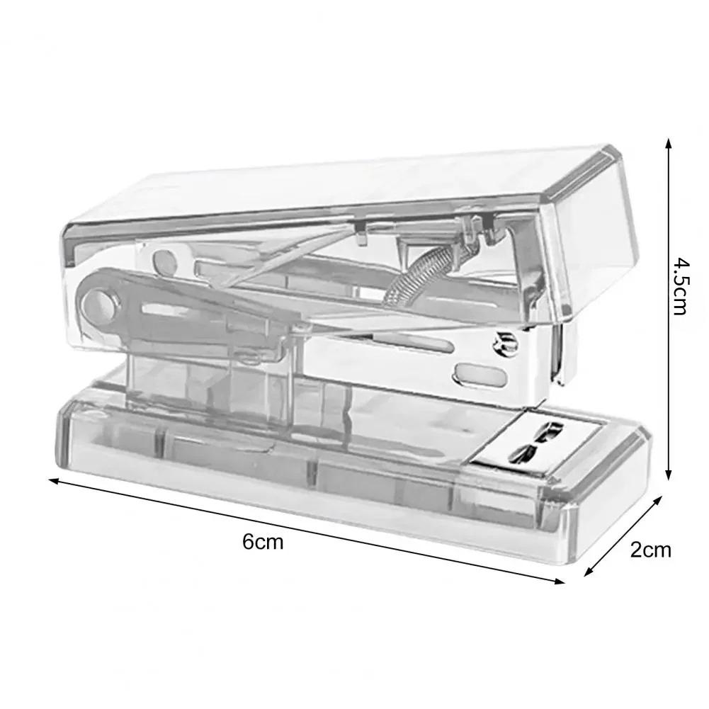 Transparent Labor-saving Flexible Book Order Household Mini Small Stapler Creative Student Desktop Stapler School Supplies New