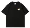 Lazy Cat Casual Retro Print Short-Sleeved T-Shirt, New Style Top, Suitable for Both Men and Women