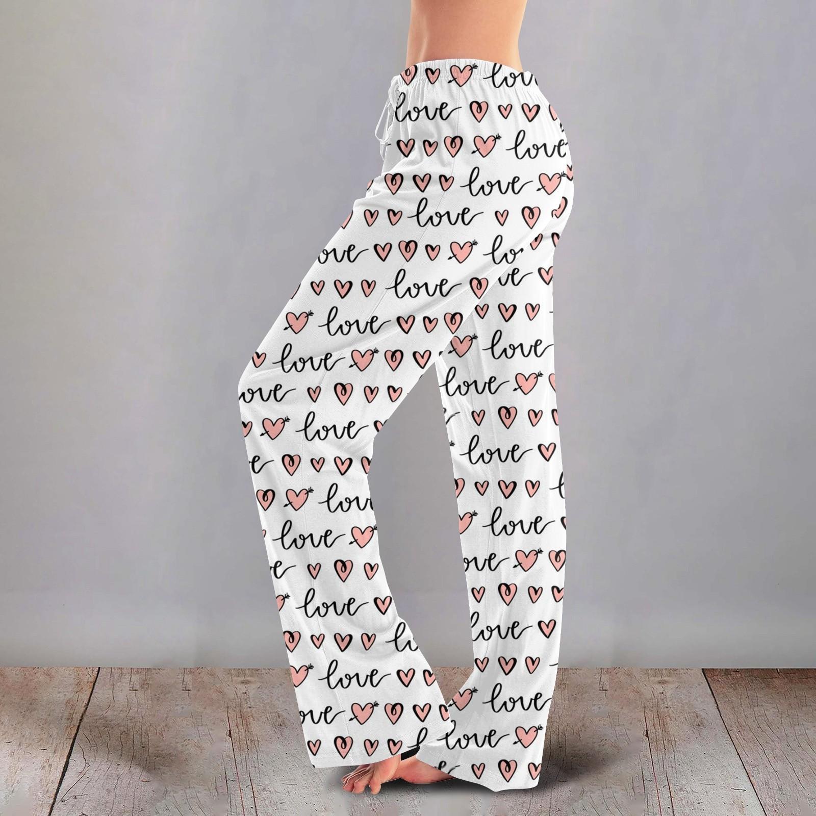 

Женские повседневные прямые брюки с принтом повседневные длинные брюки L чёрный