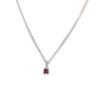 Les Trésors De Lily [N6824] - White Ruby ​​'Sissi' Silver Necklace (rhodium-plated)