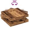 Vidaxl Couchtisch 360 Grad drehbar Altes Holz 90X90X34,5 Cm