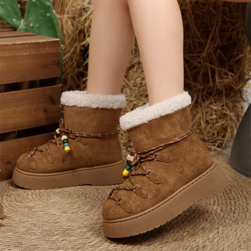 TUINANLE Winter Snow Boots Women Warm Shoes with Cotton Lining Colorful Girls Ankle Boots
