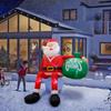 Christmas Inflatables 8FT 245cm Glowing Climbing Santa Claus with LED Outdoor Home Cafe Decoration Party Yard Xmas Decor