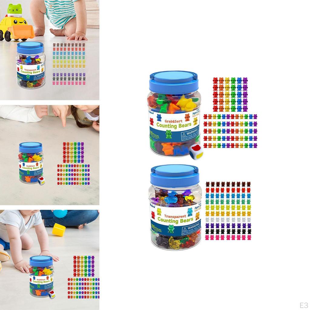 Counting Bears Montessori Patterning Grouping Toys for Toddlers 90