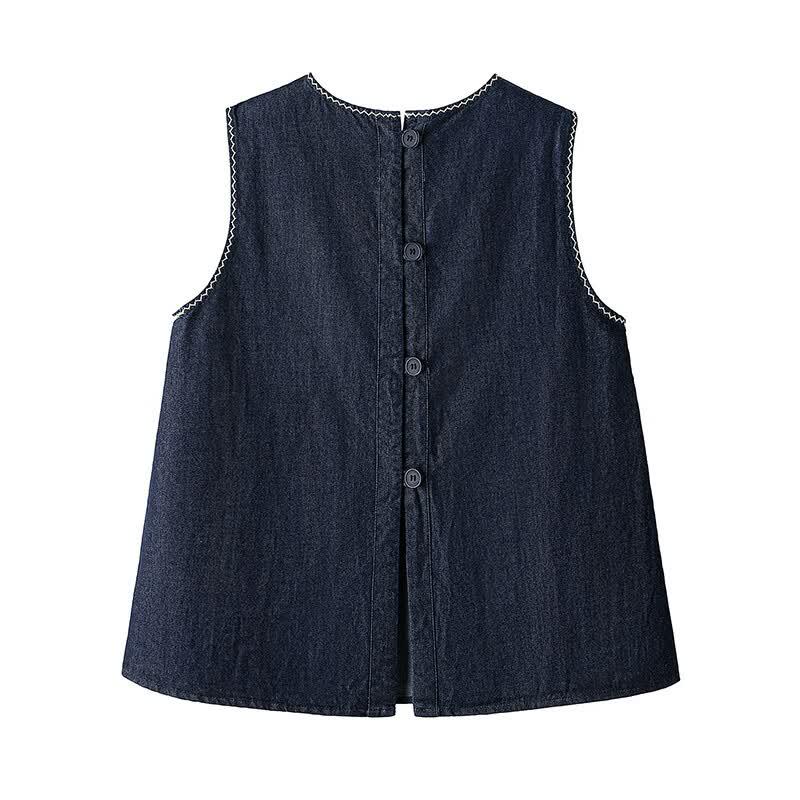 Women's Cotton Denim Two-Piece Set