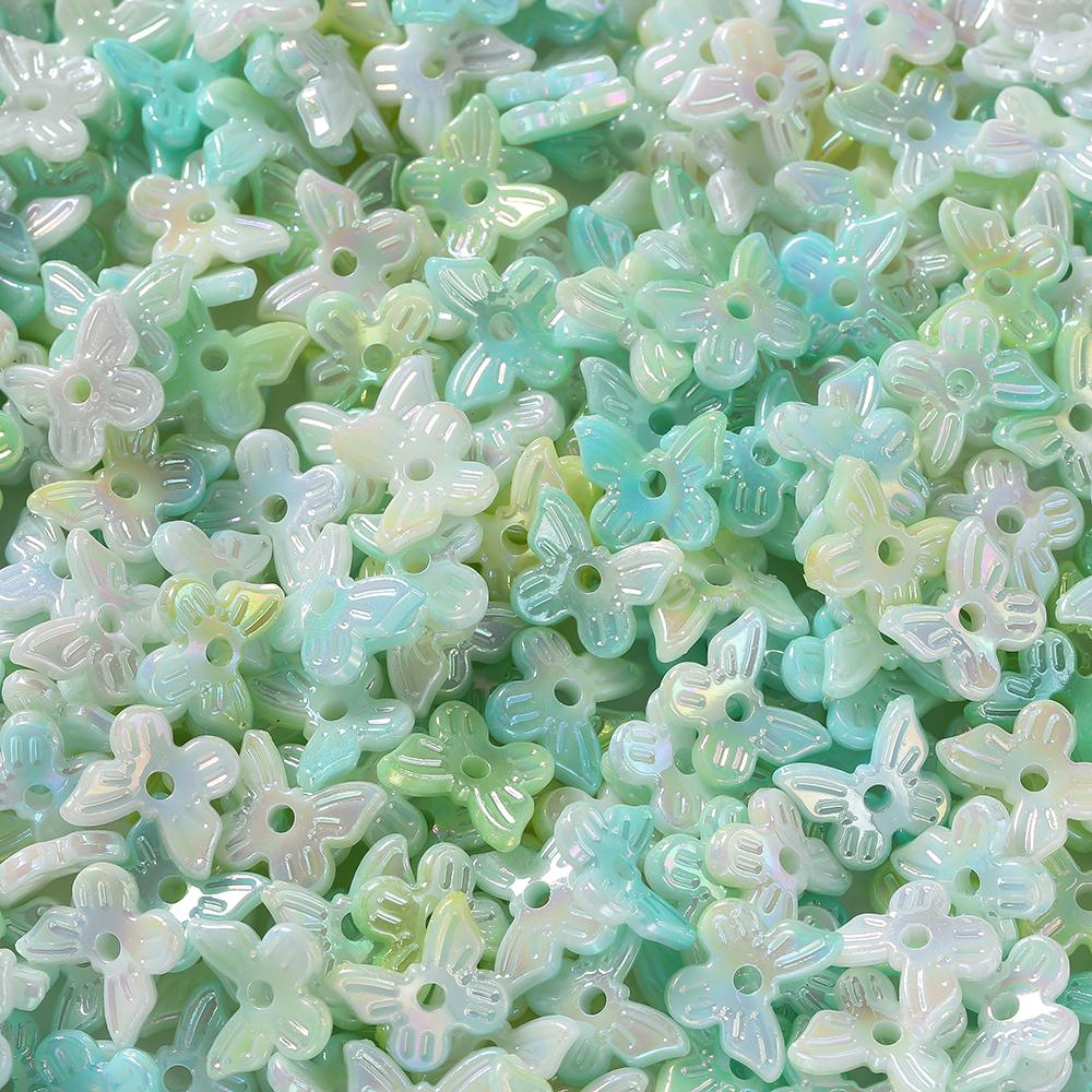 

50pcs/Lots Acrylic Two-color Butterfly Beads Spacer Loose Beads for DIY Earrings Necklaces Bracelets Jewelry Making Accessories
