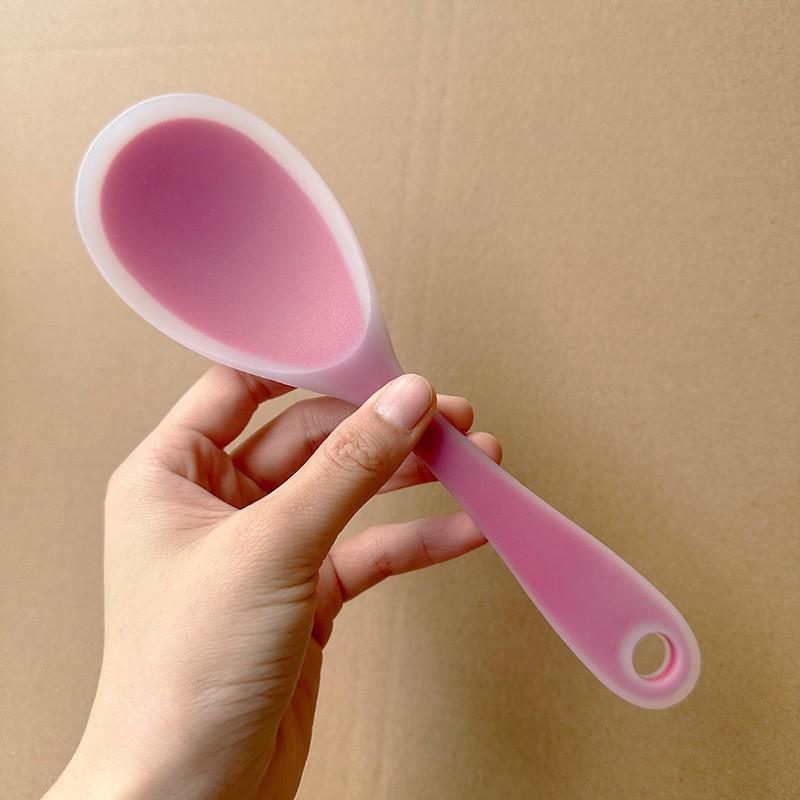 Silicone Rice Ladle: Food Grade, Semi-transparent, Anti-scalding, High Temp Resistant, Safe for Inner Pots.