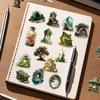 50Pcs Transparent Forest Theme Green Series Decorative Graffiti Stickers Diy Phone Case Laptop Tablet Toy Stickers